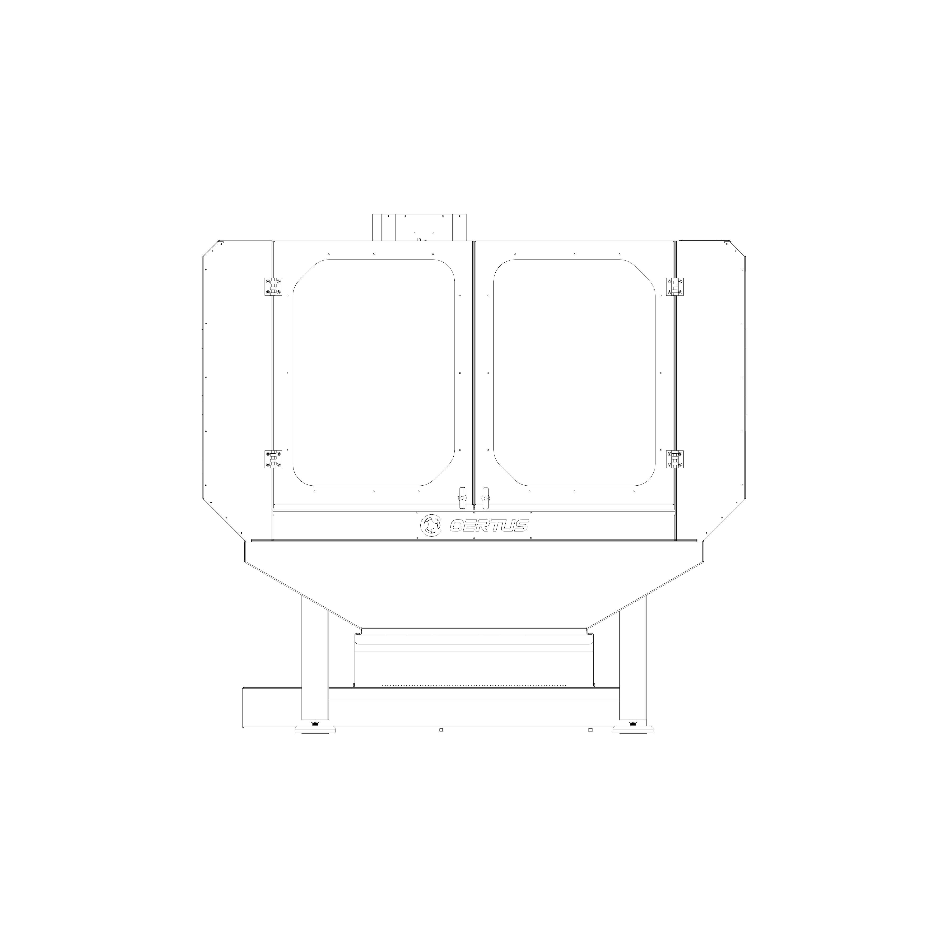 Schemat techniczny frezarki Certus CNC HMM-GT 1410 - widok 1