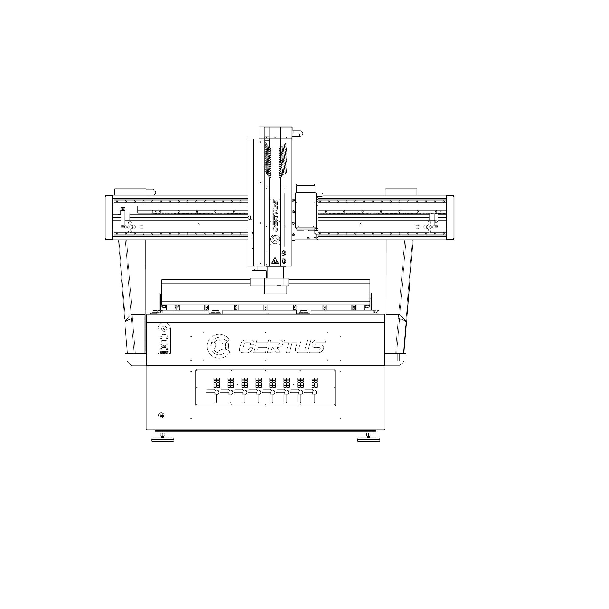 Schemat techniczny frezarki Certus 1530 - widok 1