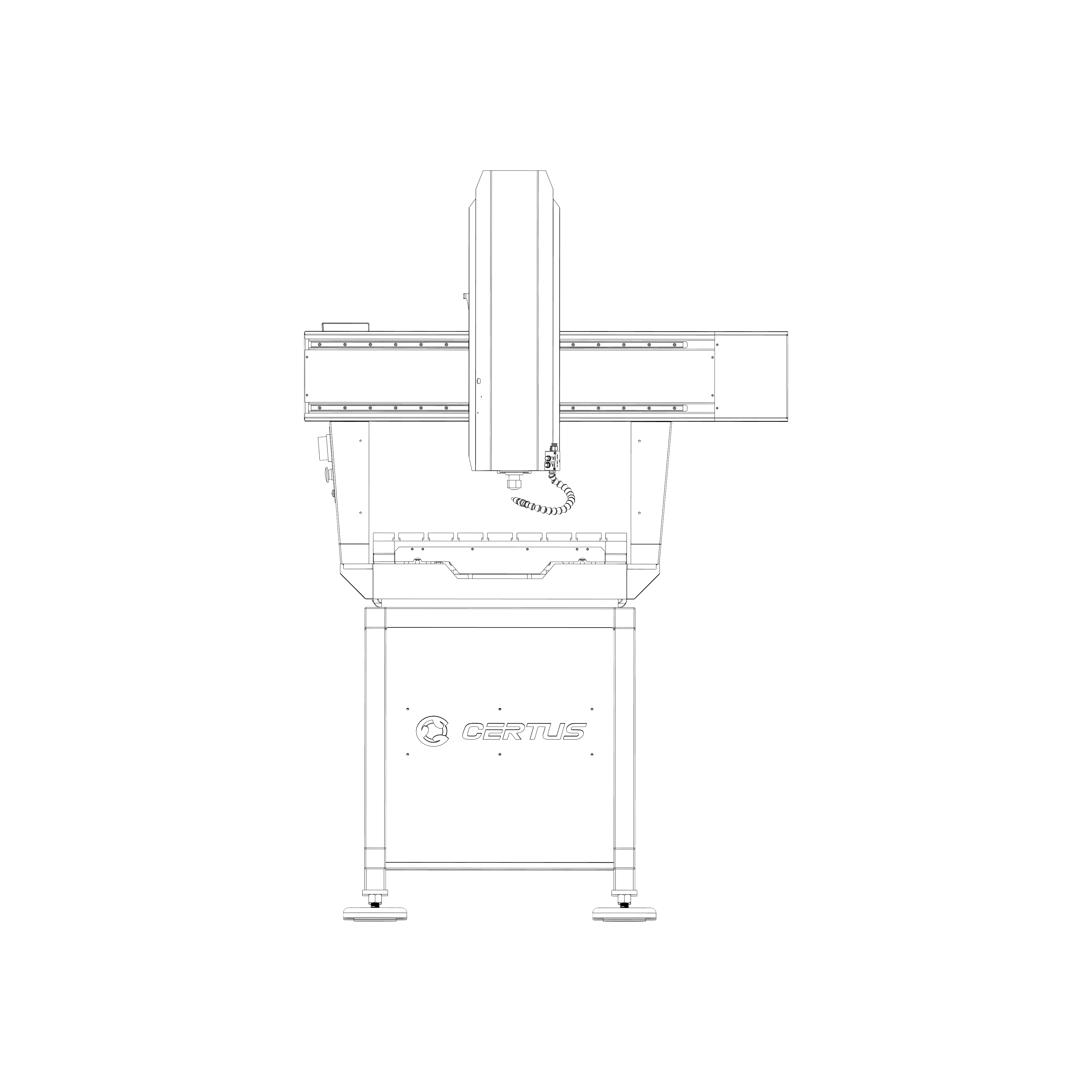 Schemat techniczny frezarki Certus 69